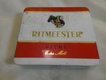 OLD RITMEESTER RITME EXTRA MILD CIGAR TIN RED & WHITE HINGED TABACCO TIN #95