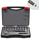 Echargeable Laser Bore Sight Kit:Green Bore Sighter with 32 Adapters Fit