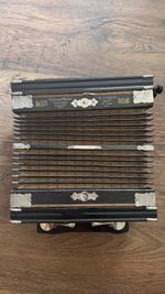 Vintage National Band Model De Luxe Button Accordion Saxony Working