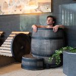 HydroBarrel® 350 Ice Bath Barrel - Wood Effect - Cold Water Therapy