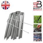 GARDEN PEGS GROUND PINS HEAVY DUTY GARDEN WEED MEMBRANE FABRIC TENT TURF HOOKS