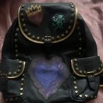 Descendants  Backpack Black/Gold/Purple Embroidered Buckle disney store