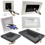 BRUSH Faceplate Cable Exit Entry Wall Single/Double Gang Black/White/1 or 2 Gang