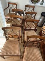 Antique Reproduction, Regency Chairs Upholstered. Chairs Only No Table.