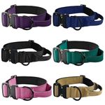 HugglePets Tactical K9 Dog Collar Endurance Adjustable Heavy Duty Control Handle