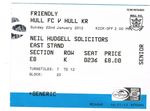 Ticket - Hull FC v Hull Kingston Rovers 22.01.2012 Friendly