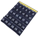 Foldable Reusable Pocket Organizer Blue Multi Pocket Storage Hanging Bag