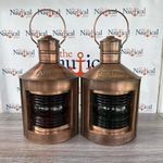 Vintage Maritime Ship Lanterns – Brass Port & Starboard Oil Lamps, Nautical Dec