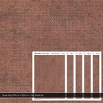 ENGLISH BOND AGED RED BRICK PAPER FOR O GAUGE & 1:43 MODEL RAILWAY-TX081-O