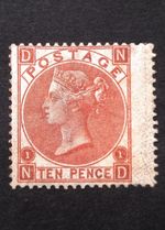 Queen Victoria GB 10d SG.112 Pl.1 MHR Well Centered Good Perforation Quality VF