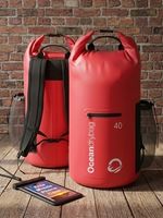 Oceandrybag 40L Pink Waterproof Dry Bag backpack with Waterproof Phone Case