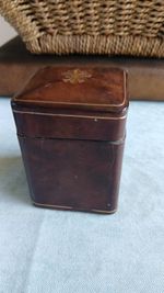 Leather Playing Card Box Made In Italy Cards Included Vintage Collectible