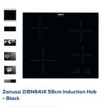 Zanussi ZIBN641K 59cm Induction Hob - Black