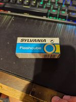 Vintage  Sylvania Flash Cubes x 3 Blue Dot. Unsure of condition. 