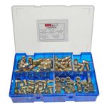 Pearl PAT29 Assorted Brake Pipe Unions 100 Pieces Metric Zinc Plated Male Female