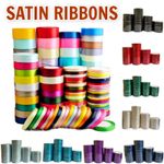 Satin Ribbon DOUBLE SIDED Full Rolls 5mm 10mm 15mm 25mm  Widths Gifts Wrap Decor