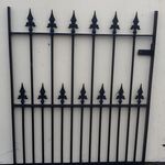 Single Wrought Iron Gate - Flat top, Fleur-de-lis furniture