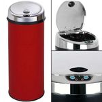 Inmotion Red Stainless Steel Auto Sensor Kitchen Waste Dust Bin 30L, 42L, 50L