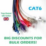 CAT6 RJ45 Ethernet Cable Network LAN Patch Lead Fast Speed Router to PC NEW Lot