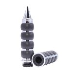 Motorcycle 7/8" 22mm Handlebar Hand Grips Chrome For Honda Suzuki Yamaha Bobber