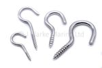 Woodscrew Cup hook hooks 316 A4 stainless steel marine grade 40 50 60 65 80 100