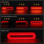 3 in 1 Sequential Flowing LED Brake Stop Turn Signal Tail Light For Motorcycle