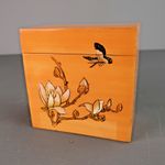Vintage Wooden Chinese Hong Kong Tea Box - 古泉