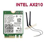 Intel AX210 Dual Band Bluetooth 5.2 Wifi 6E M.2 Card 3000Mbps Network Adapter