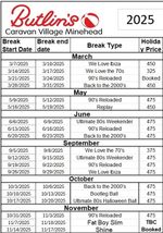 Butlins Minehead Caravan Hire Big Music Weekends 2025 +6 Butlins Wristbands.