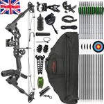 Archery Compound Bow Set 20-70lbs Arrows Hunting Sight Bag RH Target Shooting