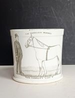 Antique mug of famous Guideless Wonder Horse ' Lady R ' Unique RARE coffee can