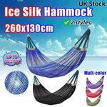 Outdoor Portable Mesh Hammock Swing Ice Silk Hanging Bed With Storage Bag