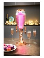 Rose Gold Prosecco Drinks Dispenser With Led Cooler Party Events Table Décor 3L