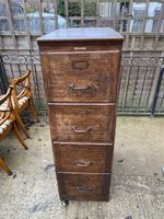 Original Wooden Filing Cabinet By Shaw And Sons Fetter Lane London 