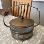 Vintage glass And Silver Biscuit barrel