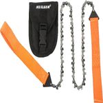 Neilsen 24in Pocket Chainsaw | 33 Tooth with Paracord Handle, Nylon Straps & Bag