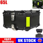 65L Motorcycle Top Box Case Universal Motorbike Tail Carrier with Leather Lining