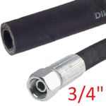 Hydraulic Hose Assembly 3/4" 2 Wire Hose 2SN - PICK YOUR SIZE & BSP FITTINGS -