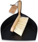 ENA Living Bamboo Dust Pan and Brush Set, Eco-Labelled Dustpan and Brush,