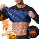 Men's Sweat Suit Sauna Weight Loss Heat Trapping Tank Body Shaper Abs Toner Gym