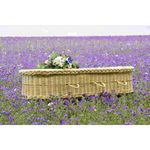 Premium Wicker Willow Oval Shape Coffin / Casket - Natural Buff - Made With Love