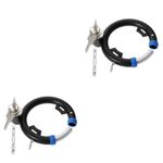 Heavy Duty Bicycle Lock Stainless Steel Black Compact Anti Theft Chain Lock