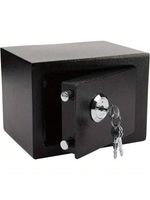 BLACK SOLID STEEL SAFE SECURITY FIREPROOF HOME OFFICE MONEY CASH VALUABLES BOX