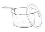 Easy Cook Large Sauce Gravy Milk Pan Microwave Saucepan With Lid 0.85L Clear