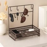 Jewelry Key Display Stand Necklace Organizer Holder Metal Tabletop Storage