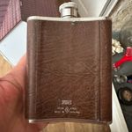 Ernest Jones 6oz Hip Flask Tin Lined, Calf Leather, Made in England