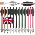 24X Arrow Bolts Aluminum Arrow Screw Arrowhead Archery Hunting Target Shooting