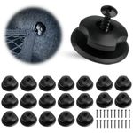 DXUANTING 20 Pcs Trailer Hooks with Screws for Securing Nets and Tarps Black