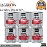 6 x U-POL GREY STRIPE Brushable Seam Sealer 1KG - Fast Drying & Flexible