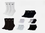 Nike Everyday Cushioned Crew Socks 6 Pairs SX7666 Black White Dri-FIT Sports Gym